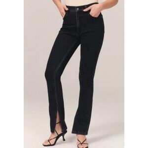 Abercrombie The Skinny‎ High Rise Washed Black Jeans